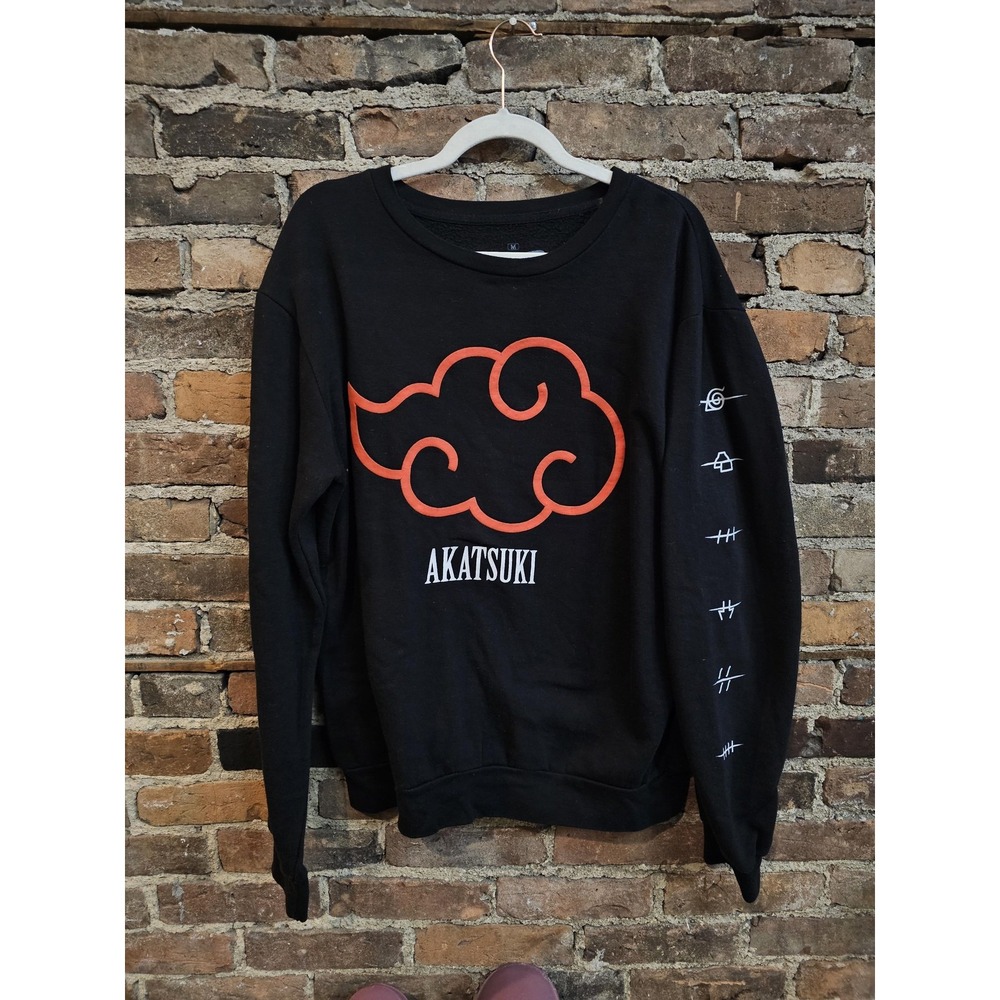 Ripple Junction Sweatshirt‎ Mens Medium Black Akatsuki Naruto Shippuden Anime